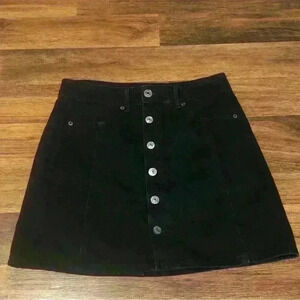 American Eagle black button down Jean mini skirt.